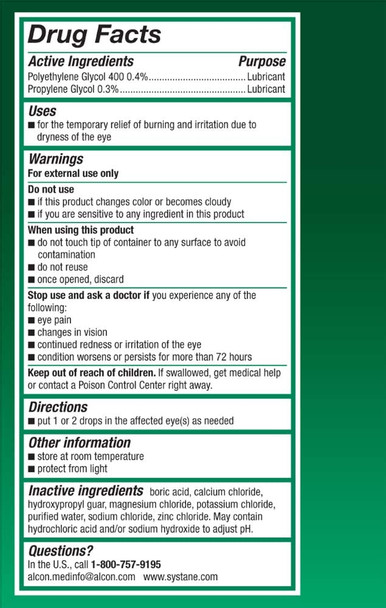 Systane Lubricant Eye Drops for Dry Eye Symptoms, 30 Preservative-free Vials