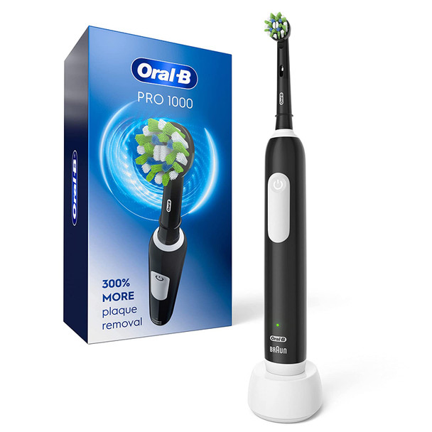 Oral-B Pro 1000 Electric Toothbrush with (1) Brush Head, Rechargeable, Black