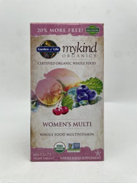 Garden of Life Mykind Organic Women's Multi Multivitamin 72 Tablets Supplement