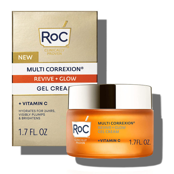 RoC Multi Correxion Brightening Anti-Aging Gel Moisturizer with Vitamin C, for Dark Spots & Uneven Tone, 1.7 oz