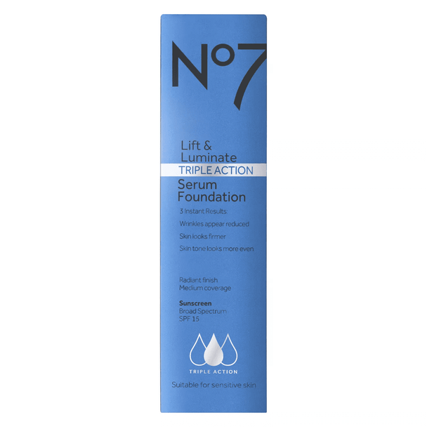 No7 Lift & Luminate Triple Action Serum Foundation - Toffee - 30 ml