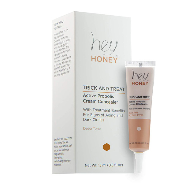 Hey Honey Trick And Treat Active Propolis Cream Concealer, Deep Tone, 0.5 Fl Oz