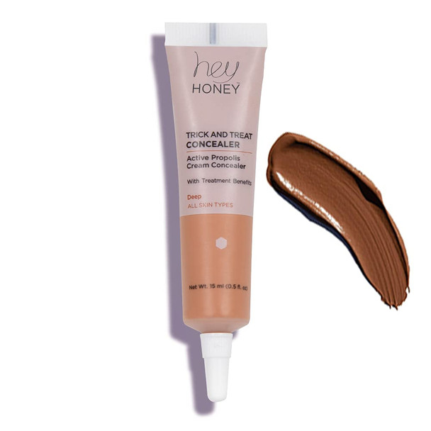 Hey Honey Trick And Treat Active Propolis Cream Concealer, Deep Tone, 0.5 Fl Oz