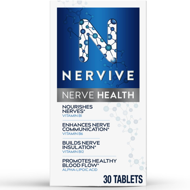 Nervive Nerve Health, Alpha Lipoic Acid, Vitamin B12, B6, B1, 30 Tablets