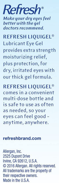 Refresh Liquigel Lubricant Eye Gel Preserved Tears, 0.5 fl oz (15 mL)