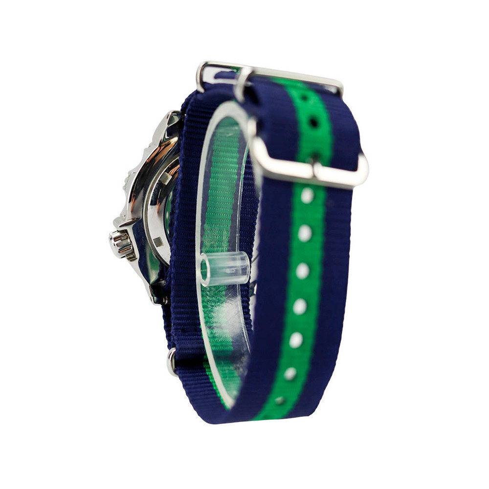 SEIKO SCUBA DIVER'S AUTOMATIC BLACK MONSTER BLUE & GREEN NYLON