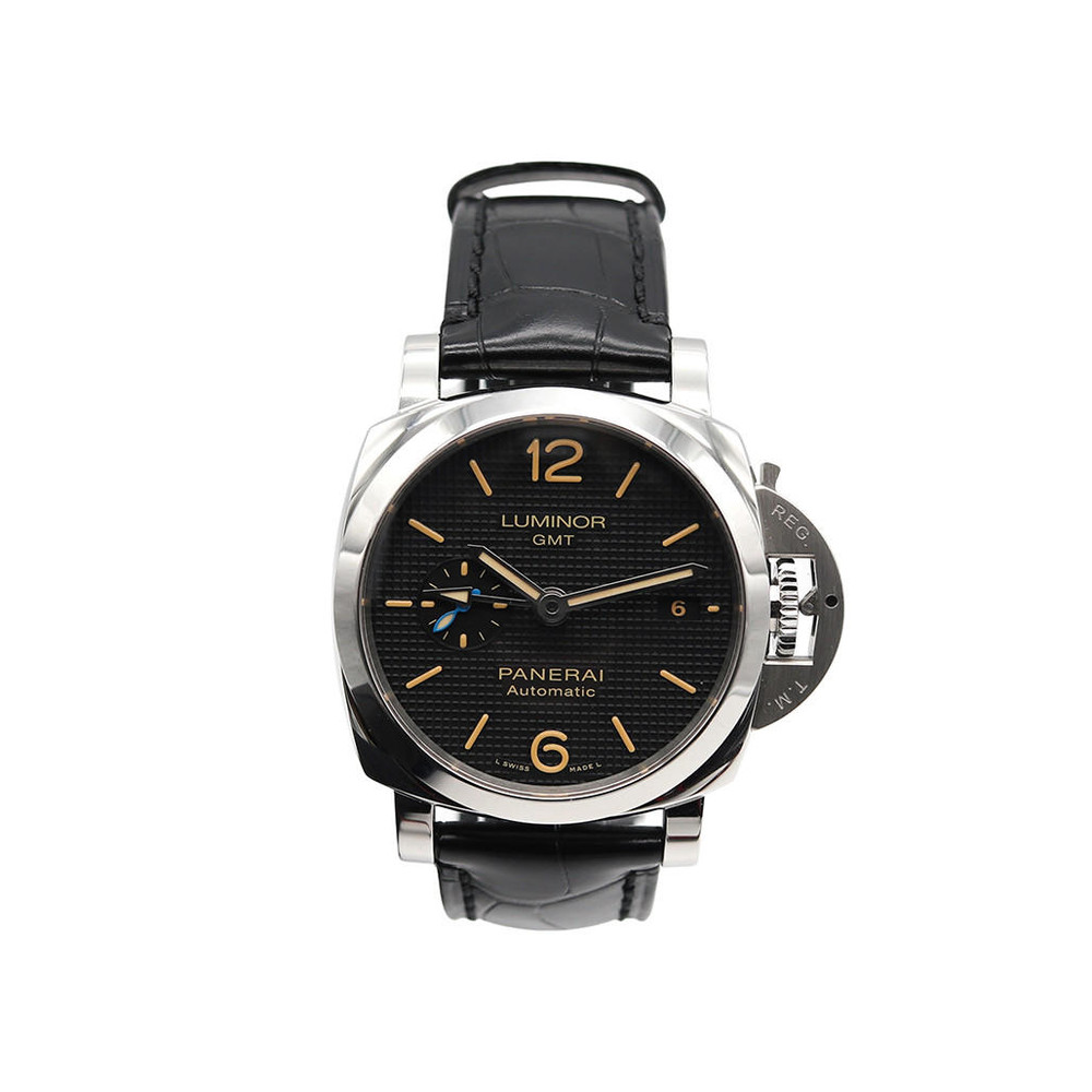 Panerai Luminor Due Goldtech Madreperla Ladies' Red Leather Strap Watch |  Ernest Jones