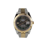 ROLEX DATEJUST MODEL 126333 SLATE DIAL 18K GOLD and STEEL 41MM WATCH BandP 2020