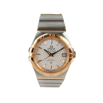 Omega OMEGA CONSTELLATION CO-AXIAL AUTO 3 CHRONO 18K ROSE GOLD SS WATCH BandP