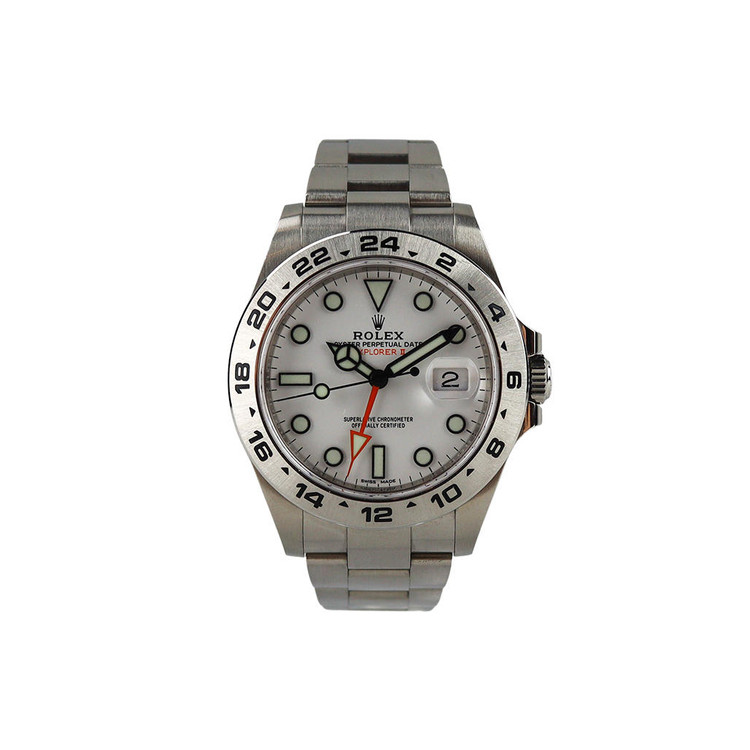 ROLEX EXPLORER II WHITE MODEL 216570 POLAR DIAL 42MM SS, B\u0026P (2019) - BRC  Watches