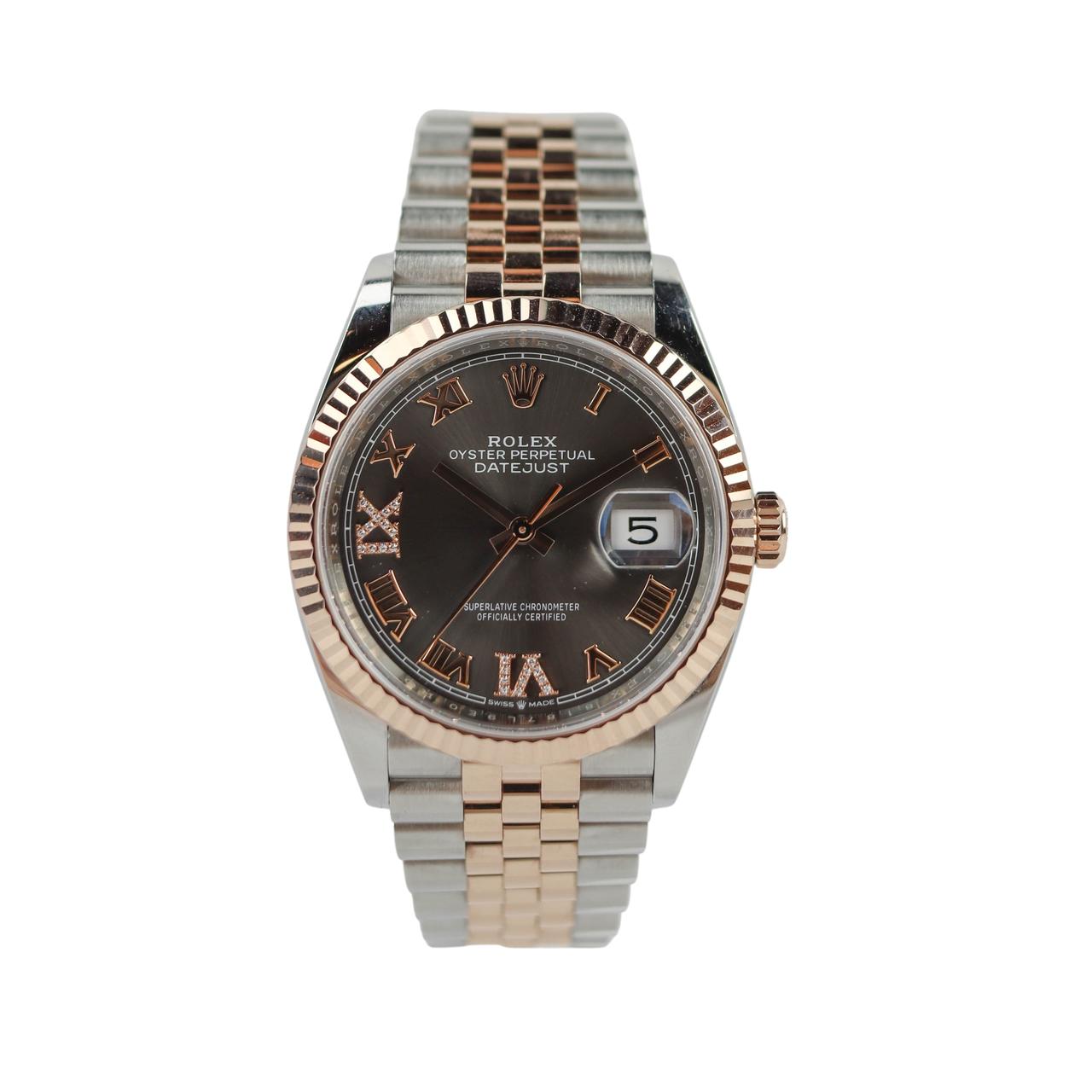 Rolex datejust dark on sale rhodium