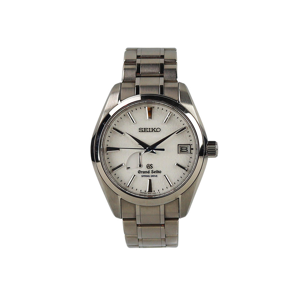 GRAND SEIKO GS WHITE SNOWFLAKE DIAL SPRING DRIVE TITANIUM 41MM WATCH  SBGA011 - BRC Watches