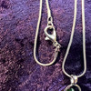Clasp on chain for ruby zoisite pendant.