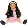 6.5" Mini Posable Doll - polka dot top with Pink Skirt