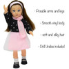 6.5" Mini Posable Doll - polka dot top with Pink Skirt