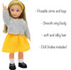 6.5" Posable Doll with Yellow Dress