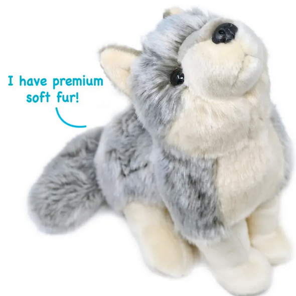 Wolcott the Wolf | 11 Inch Stuffed Animal Plush