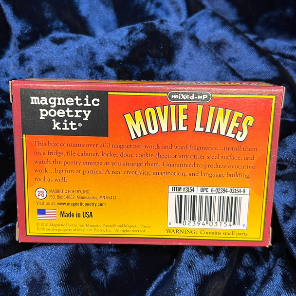 Magentic Poetry Kit - Movie Lines - Front of box
