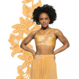 MESH INSET BRA TOP | GOLD & WHITE - discontinued
