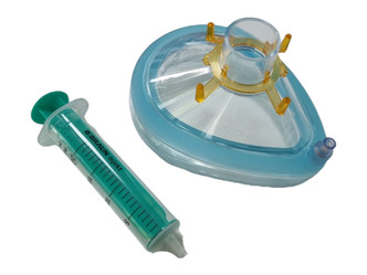 Breathing mask with air cushion seal