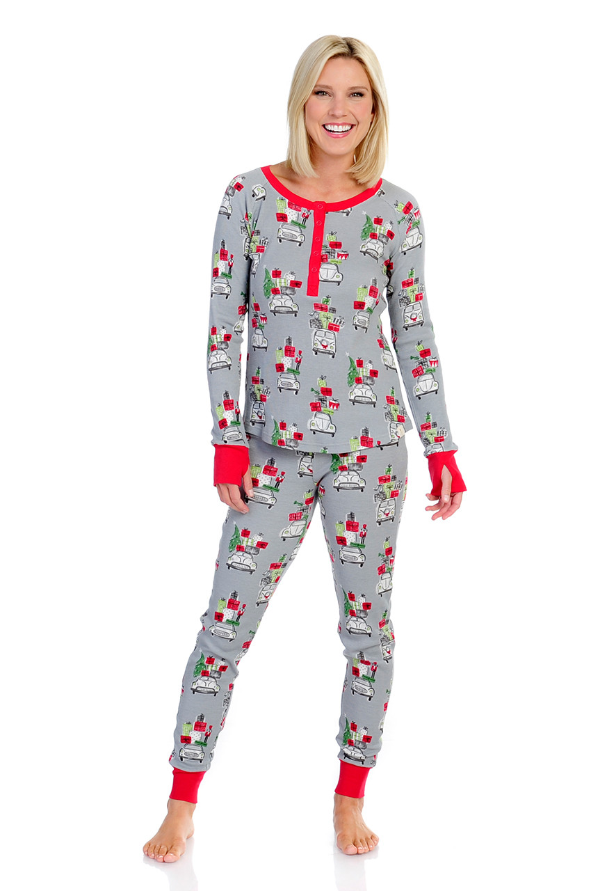 women's thermal pajama set