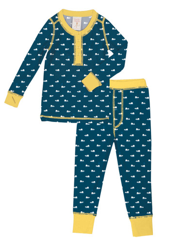 Teeny Whales Kids Long John Pajama Set