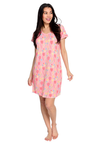 Tulips Women's Jersey Short Sleeve Nightgown