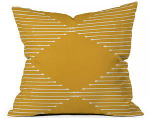 20" x 20" Summer Sun Home Art Geo Outdoor Throw Pillow Yellow - Deny Designs