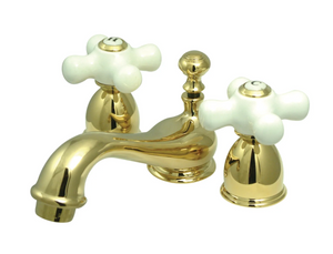 Kingston Brass KS3952PX Restoration 1.2 GPM Mini-Widespread - Polished Brass Kingston Brass KS3952PX Restoration 1.2 GPM Mini-Widespread - Polished Brass