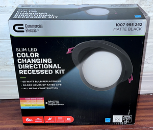CE Directional Integrated LED 6 in Round Adj Color Temp Canless Recessed Light