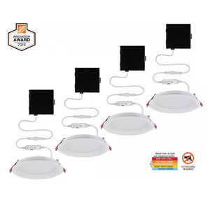 CE Slim Integrated LED 6 in. Color Selectable Canless Recessed Lights (4-Pack) CE Slim Integrated LED 6 in. Color Selectable Canless Recessed Lights (4-Pack)