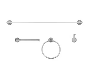 Glacier Bay Oswell 4 Piece Bath Hardware Set w/24" Towel Bar in Brushed Nickel