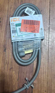HDX 6 ft. 6/3 50 Amp 3-Prong Range Power Cord, Grey