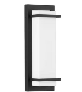 Progress Lighting Z-1080 LED Textured Black White Acrylic Shade Wall Sconce