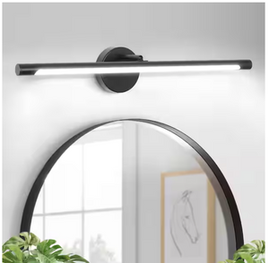 LamQee 23.6 in. 1-Light Black LED Bathroom Vanity Light Bar with Rotatable Arm