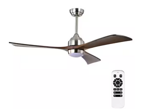 52 in. Indoor Sand nickel color Ceiling Fan with Light Kit and Remote Control