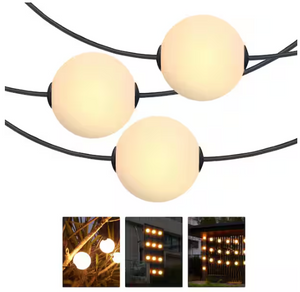 Brightech Ambience Pro 10-Light 28 ft Indoor/Outdoor LED Globe Bulb String Light