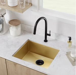 Swiss Madison Tourner Gold Stainless 21 in Single Bowl Undermount Kitchen Sink