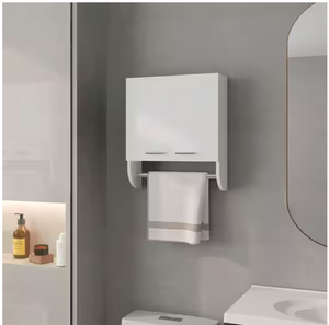 17.4"W x 20.3"H Rectangular White Surface Mount Medicine Cabinet w/Towel Holder