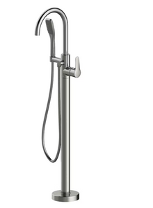 JACUZZI NW50826 Round Single-Handle Freestanding Tub Filler in Brushed Nickel