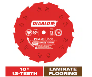 DIABLO 10in. x 12-Teeth PergoBlade Saw Blade for Laminate and Wood Flooring
