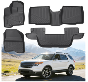 Floor Mats for Ford Explorer 7 Passenger Bench Seat 2011-2014(Not Captain Chair)