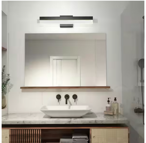 Artika Essence Bubble Glass 27 in. Matte Black Integrated LED Vanity Light Bar