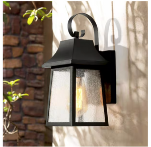 Uolfin 1-Light Matte Black Farmhouse Outdoor Wall Lantern Porch Light Sconce