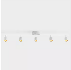 Vidalite Shura 5-Light White LED Track Light w/ Rotatable Heads, 4 ft., 2450 Lm