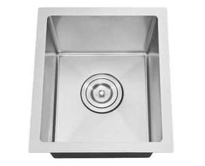 Attop Brushed Stainless Steel 13" Single Bowl Undermount Sink with Strainer