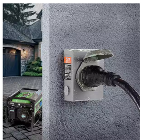 VEVOR 25 ft. 50 Amp 125-Volt Generator Extension Cord and Power Inlet Box Kit