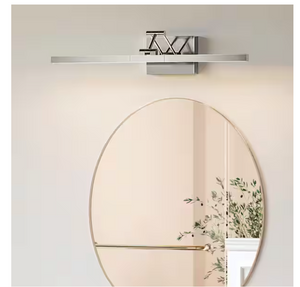 Merra 24 in. Brushed Nickel 3CCT Modern LED Vanity Light Fixture with Swing Arm