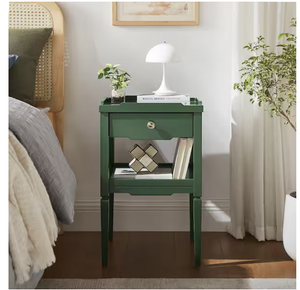 Quality Components Plus Finchley Vintage Green 1-drawer 16 in. W Nightstand