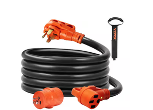 VEVOR Generator 15 ft. 6/3+8/1 AWG 50 Amp NEMA 14-50 Plug STW RV Extension Cord